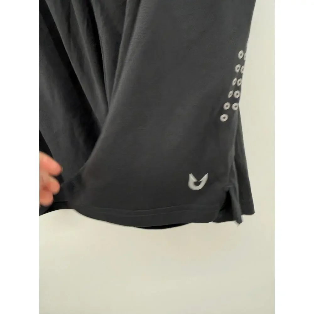 Northyard Mens Gray Athletic Running Shorts Reflective Detail Gym Performance XL